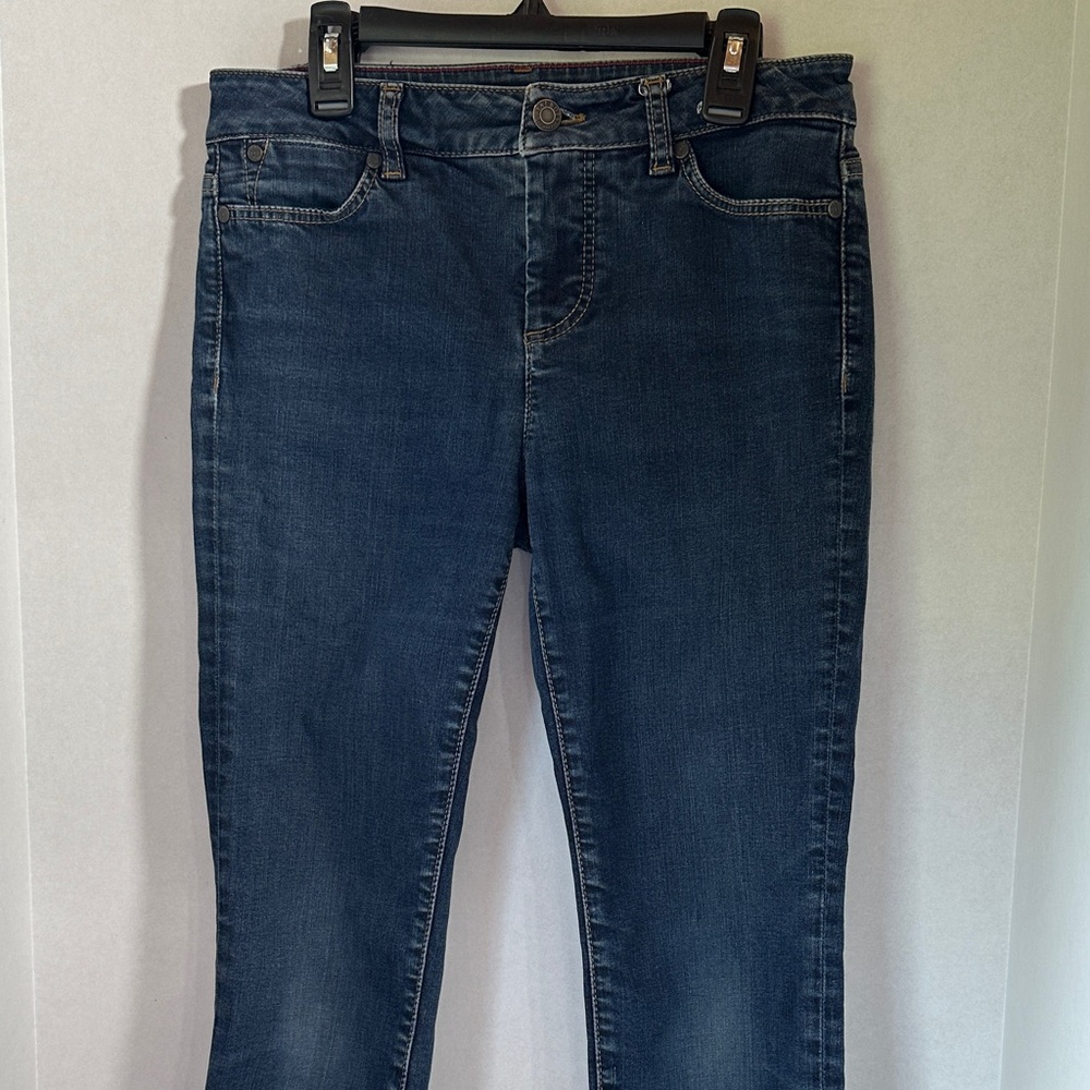 Talbots heritage slim ankle blue jeans size 4p/27 lyocell blend